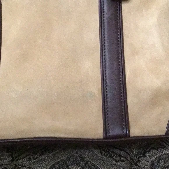 ✨Vintage Retired Coach Hampton✨ #7536 Suede with Leather Trim - Picture 15 of 16